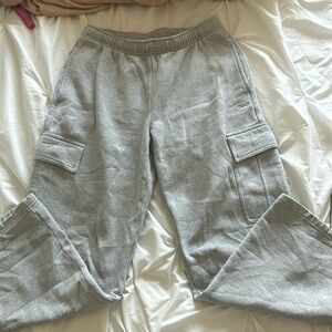 Aritzia TNA Grey Cargo Sweatpants
